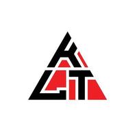 diseño de logotipo de letra triangular klt con forma de triángulo. monograma de diseño de logotipo de triángulo klt. plantilla de logotipo de vector de triángulo klt con color rojo. logotipo triangular klt logotipo simple, elegante y lujoso.