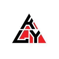 diseño de logotipo de letra de triángulo kly con forma de triángulo. monograma de diseño de logotipo de triángulo kly. plantilla de logotipo de vector de triángulo kly con color rojo. logotipo triangular kly logotipo simple, elegante y lujoso.