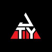 jty diseño de logotipo de letra triangular con forma de triángulo. monograma de diseño de logotipo de triángulo jty. Plantilla de logotipo de vector de triángulo jty con color rojo. logotipo triangular jty logotipo simple, elegante y lujoso.