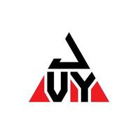 diseño de logotipo de letra triangular jvy con forma de triángulo. monograma de diseño de logotipo de triángulo jvy. plantilla de logotipo de vector de triángulo jvy con color rojo. logotipo triangular jvy logotipo simple, elegante y lujoso.