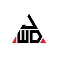 jwd diseño de logotipo de letra triangular con forma de triángulo. monograma de diseño del logotipo del triángulo jwd. plantilla de logotipo de vector de triángulo jwd con color rojo. logotipo triangular jwd logotipo simple, elegante y lujoso.