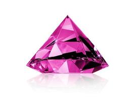 diamond pink on white background photo