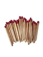 Bright red wooden matches as isolated on a white background photo