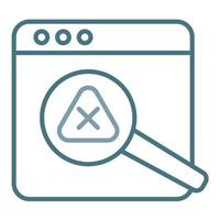 Not Found Error Line Two Color Icon vector