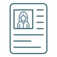 Resume Line Two Color Icon vector