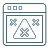 Not Found Line Two Color Icon vector