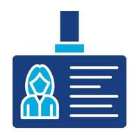 Identification Card Glyph Two Color Icon vector