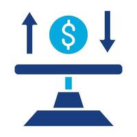 Balance Glyph Two Color Icon vector
