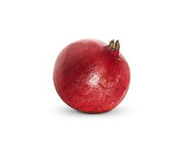 Juicy pomegranate fruit isolated on white background photo