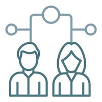User Connection Line Two Color Icon vector