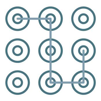 línea de bloqueo de patrón icono de dos colores vector