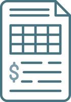 Invoice Line Two Color Icon vector