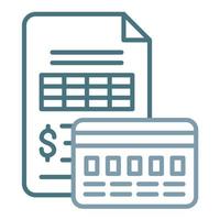 Invoice Payment Line Two Color Icon vector
