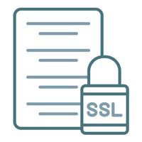 Ssl Line Two Color Icon vector