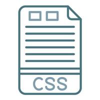 css línea icono de dos colores vector