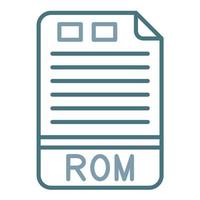 ROM Line Two Color Icon vector