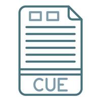 CUE Line Two Color Icon vector