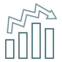 Stats Line Two Color Icon vector