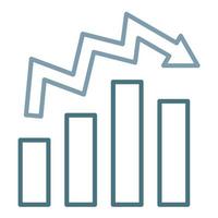 Stats Line Two Color Icon vector