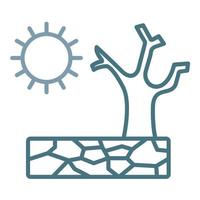 Drought Line Two Color Icon vector