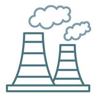 Air Pollution Line Two Color Icon vector