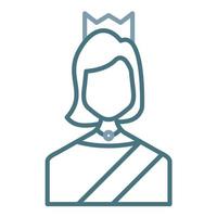 Queen Line Two Color Icon vector