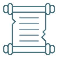 Scroll Paper Line Two Color Icon vector