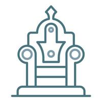 Throne Line Two Color Icon vector