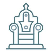 Throne Line Two Color Icon vector