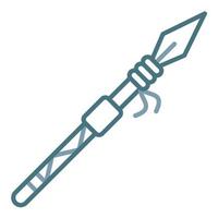 Spear Line Two Color Icon vector