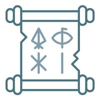 Runes Line Two Color Icon vector