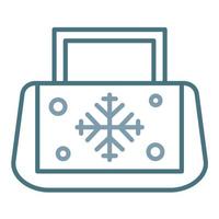 línea de bolsa de hielo icono de dos colores vector