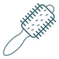 Hair Brush Line Two Color Icon vector