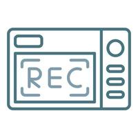 Video Recording Line Two Color Icon vector