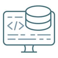 Backend Development Line Two Color Icon vector