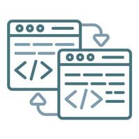 Code Refactoring Line Two Color Icon vector