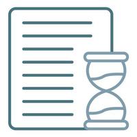 Project Deadline Line Two Color Icon vector