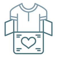 Clothes Donation Line Two Color Icon vector