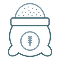 Wheat Sack Line Two Color Icon vector