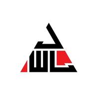 Diseño de logotipo de letra triangular jwl con forma de triángulo. monograma de diseño del logotipo del triángulo jwl. plantilla de logotipo de vector de triángulo jwl con color rojo. logotipo triangular jwl logotipo simple, elegante y lujoso.