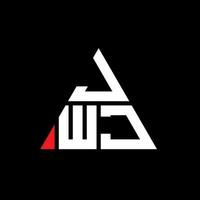 jwj diseño de logotipo de letra triangular con forma de triángulo. monograma de diseño del logotipo del triángulo jwj. plantilla de logotipo de vector de triángulo jwj con color rojo. logotipo triangular jwj logotipo simple, elegante y lujoso.