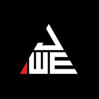 jwe diseño de logotipo de letra triangular con forma de triángulo. monograma de diseño del logotipo del triángulo jwe. plantilla de logotipo de vector de triángulo jwe con color rojo. logotipo triangular jwe logotipo simple, elegante y lujoso.