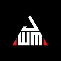 Diseño de logotipo de letra triangular jwm con forma de triángulo. monograma de diseño del logotipo del triángulo jwm. plantilla de logotipo de vector de triángulo jwm con color rojo. logotipo triangular jwm logotipo simple, elegante y lujoso.