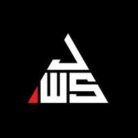 jws diseño de logotipo de letra triangular con forma de triángulo. monograma de diseño del logotipo del triángulo jws. Plantilla de logotipo de vector de triángulo jws con color rojo. logotipo triangular jws logotipo simple, elegante y lujoso.