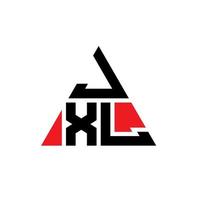 diseño de logotipo de letra triangular jxl con forma de triángulo. monograma de diseño de logotipo de triángulo jxl. plantilla de logotipo de vector de triángulo jxl con color rojo. logotipo triangular jxl logotipo simple, elegante y lujoso.