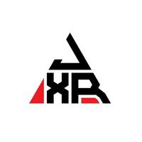 JXR triangle letter logo design with triangle shape. JXR triangle logo design monogram. JXR triangle vector logo template with red color. JXR triangular logo Simple, Elegant, and Luxurious Logo.