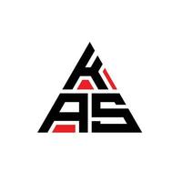 diseño de logotipo de letra triangular kas con forma de triángulo. monograma de diseño del logotipo del triángulo kas. plantilla de logotipo de vector de triángulo kas con color rojo. logo triangular kas logo simple, elegante y lujoso.