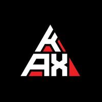 KAX triangle letter logo design with triangle shape. KAX triangle logo design monogram. KAX triangle vector logo template with red color. KAX triangular logo Simple, Elegant, and Luxurious Logo.