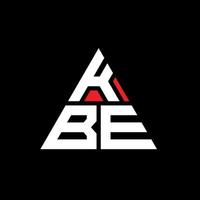 diseño de logotipo de letra triangular kbe con forma de triángulo. monograma de diseño del logotipo del triángulo kbe. plantilla de logotipo de vector de triángulo kbe con color rojo. logotipo triangular kbe logotipo simple, elegante y lujoso.