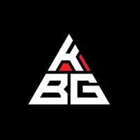 diseño de logotipo de letra triangular kbg con forma de triángulo. monograma de diseño de logotipo de triángulo kbg. plantilla de logotipo de vector de triángulo kbg con color rojo. logotipo triangular kbg logotipo simple, elegante y lujoso.